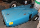 RV PORTIBLE SEWAGE TANK ON WHEELS, WITH
