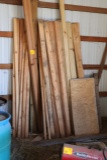 ASSORTED DIMENSIONAL LUMBER, STORED INSIDE,
