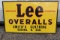 3' X 5' LEE OVERALLS SINGLE SIDED TIN SIGN,
