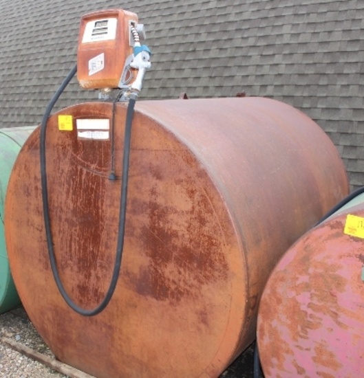 1000 GALLON FUEL BARREL, GASBOY PUMP, METER