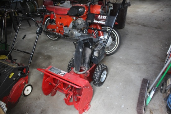 SNAPPER WALK BEHIND SNOWBLOWER, 5.5 HP, 22" CUT, ELECTRIC START