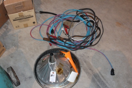 FUNNELS, OIL PAN, ELECTRIC CORDS,