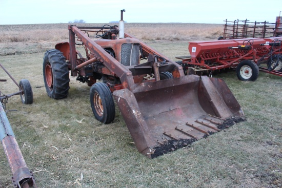 AC WD 45 TRACTOR, WF, WITH HYD LOADER,