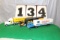 (3) 1/64 INTERNATIONAL SEMI WITH TRAILERS, TOY