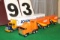 (2) 1/64 SEMI WITH PUP TRAILERS, (1) WHITEGMC,