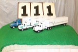 (3) 1/64 KENWORTH SEMIS, EMF, JHT, AND GTI,