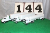 (2) 1/64 MACK SEMI & TRAILER, KENWORTH SEMI,