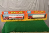 (2) 1/64 INTERNATIONAL 4300 EAGLE SEMIS, TRUCKS