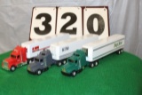 (2) 1/64 KENWORTH SEMI'S, TEUT AND TREETOP,