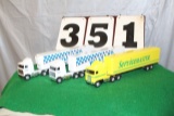 (2) 1/64 CABOVER SEMI'S, HILLYARD AND