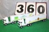 (2) 1/64 MACK CABOVER SEMI'S, GOLDEN HARVEST AND