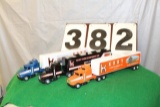 (3) 1/64 KENWORTH KORY FARM EQUIPMENT SEMIS,