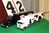 (2) 1/64 KENWORTH SEMIS WITH TRAILERS,