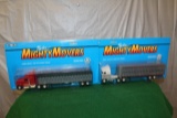 (4) MIGHTY MOVERS SEMI, PLASTIC TRAILERS,