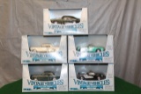 (5) 1/43 VINTAGE VEHICLES, (2) 1960 CORVETTE'S,