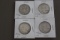 (4) 1954 BEN FRANKLIN HALF DOLLARS