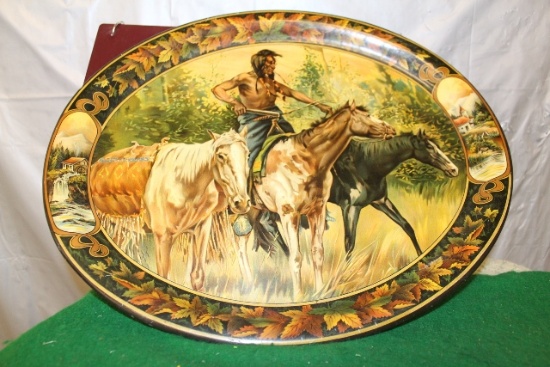 13 1/2" X 16 1/2" SERVING TRAY WITH NATIVE