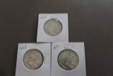 (2) 1952 , (1) 1953 BEN FRANKLIN HALF DOLLARS