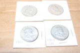 (4) 1963 BEN FRANKLIN HALF DOLLARS