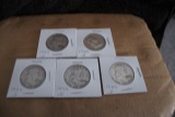 (5) 1959 BEN FRANKLIN HALF DOLLARS