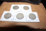 (5) 1963 BEN FRANKLIN HALF DOLLARS