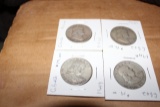 1948, 1949, 1950, 1951 BEN FRANKLIN HALF DOLLARS