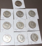 (10) 1964 KENNEDY HALF DOLLARS