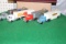 (4) HOT WHEELS SEMIS, FORD CATTLE HAULER,