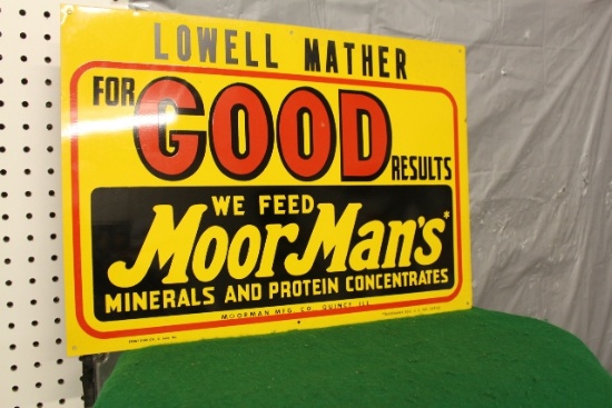 13 7/8" X 19 7/8" TIN SINGLE SIDED MOORMAN'S FEED