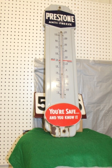 9 1/4" X 36 1/2" PRESTONE ANTIFREEZE THERMOMETER,