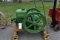 John Deere 1.5HP Gas Engine, On Steel Wheel Cart, Restored, With Mag, SN:332599