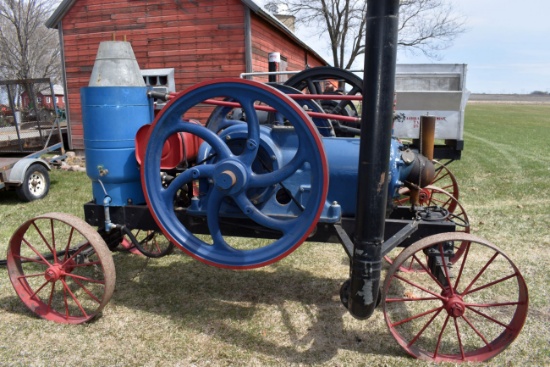 Marshall 25HP Diesel Engine, On Steel Wheel Cart, Restored, English Engine,