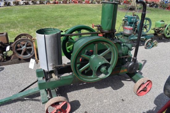 Ruston Hornsby 5HP Diesel Engine, Restored, On Steel Wheel Cart, SN:220390, Oilers