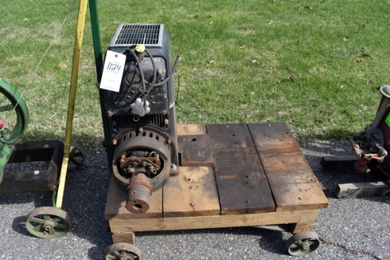 Fairbanks Morse With Generator Set, ON Steel Wheel Wood Cart, Style H,