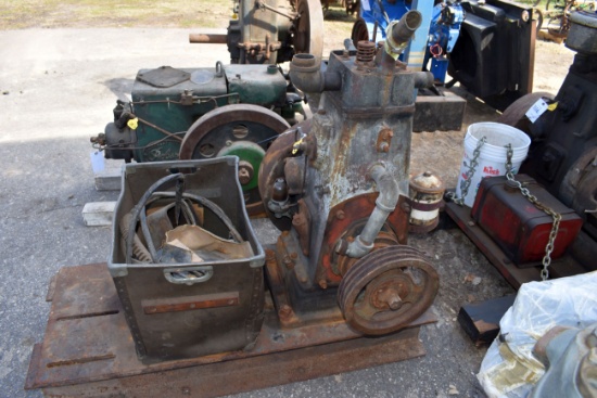 Witte 9HP Diesel Engine, Motor Is Stuck, Extra Head, SN:D77760