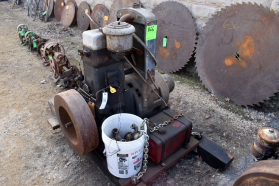 Witte 9Hp Diesel Engine, Engine Is Free, With 6KW Generator, Fuel Tank, Radiator, SN:D2023