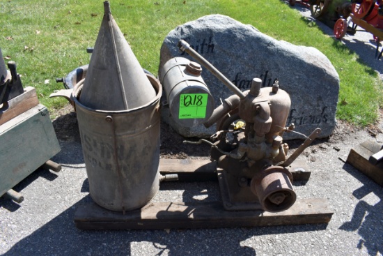 Cushman 4HP Gas Engine, Original Condition, Air Cooled, Motor Free, Fuel tank, SN:18765