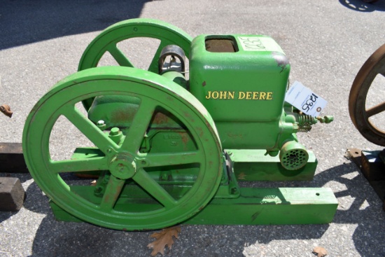 John Deere 1.5HP Gas Engine, Mag, Older Restoration, Motor Free, SN:343404