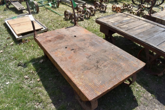 34''x60'' Steel Railroad Cart On Casters