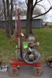 Monitor Type VJ 1HP Gas Engine, SN:49907, ON cart, With Red Jacket Pump Jack, Spark Plug