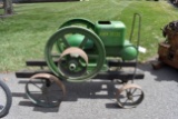 John Deere 6Hp Gas Engine, On 4 Wheel Cart, Mag, SN:343500