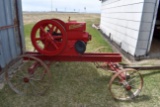 Economy 5Hp Gas Engine, On Steel Wheel Cart, Webster Mag, Restored, SN:53528