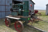 The Lister Diesel Engine, 40HP, On Steel Wheel Cart, Restored, Running Order, SN:503788, English Eng