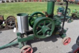 Ruston Hornsby 5HP Diesel Engine, Restored, On Steel Wheel Cart, SN:220390, Oilers