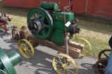 Thermoil 5HP Diesel Engine, Older Restoration, On Steel Wheel Cart, SN:3771, Fuel Tank