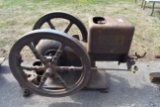 International Model M 6HP Gas Engine, Chevy Carb Hit And Miss, May Be Missing Some Parts, SN:W15468