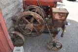 Faultless 5HP Gas Engine, No Vin, On Steel Wheel Cart, Original Condition, Has Fuel Tank,