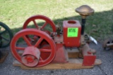 Galloway Hopper Cooled 2 1/4HP Gas Engine, Motor Free, Oiler, Mag, Older Restoration, Fuel Tank,