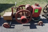 Fairmont Gas Engine 6HP, On Steel Wheel Cart, Fuel tank, Plug, Coil Box, Motor Is Free, SN:25127