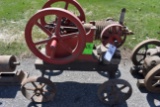 Associated Chore Boy Gas Engine, 2.5HP Gas Engine, Air Cooled, Fuel tank, ON Steel Wheel Cart